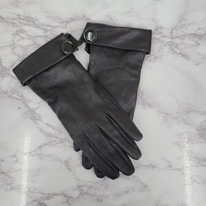 Merona Elegant Black Leather Driving Gloves